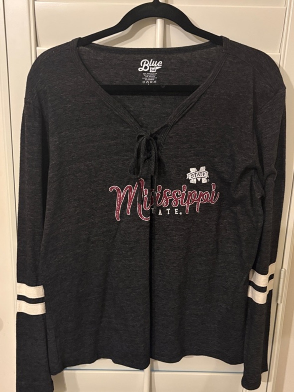 Mississippi State Long Sleeve Tee lace up front